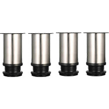 4er-Pack Tischbeine aus Edelstahl, 8 cm höhenverstellbar von 0–15 mm
