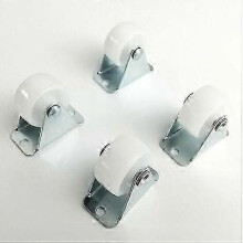 Lot de 4 roulettes pivotantes silencieuses en PVC, roulettes industrielles à roue plate pivotante de 50 mm
