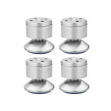 4 Sets verstellbarer Nivellierfüße aus Edelstahl, multifunktionale Metall-Gummifüße, einfache Montage, kompatibel mit Tab
