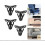 4-Pack Black Metal Table Legs - 10cm Triangular Sofa Supports 1