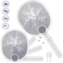 Elektrische Fliegenklatsche mit USB Aufladung – 3000 V, 3 lagiger Netzschutz