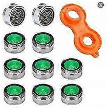 M24 Wasserhahn Luftsprudler, 10 Stück, Wasserhahn Wassersparer mit ABS Filter Mischdüse, inklusive 1 Wasserhahnschlüssel