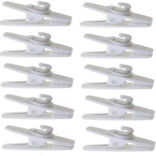 10 White Headphone Clips, Headphone Clips with 360 Degree Rotating Cable, Fits Most Monster, Sony, Sennheiser and Plantronics Headphones.