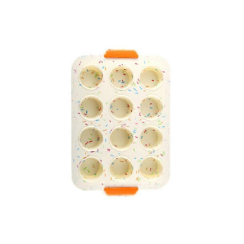 (2pcs, white) Muffin Molds, Reusable Silicone Baking Molds, 12 Non-stick Cupcake Molds