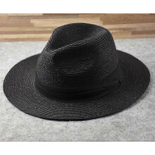 Panama unisex olkihattu 58-60 cm leveä lieri aurinkohattu miehille ja naisille säädettävä olkihattu