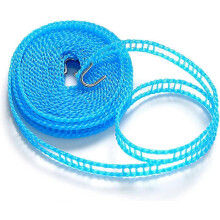 5 m lange, blaue, dehnbare Wäscheleine Tragbare Nylon-Campingleine