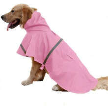 Impermeable ajustable con capucha para perros, impermeable, reflectante, para perros pequeños, medianos y grandes (XS, rosa).