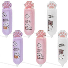 6-Pack Cat Paw Correction Tape (White/Pink/Purple) - 5mm x 6m