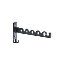 Wandmontierter Kleiderständer, faltbarer Wäscheständer mit Haken, geeignet für Balkon, Badezimmer, Schlafzimmer, Wäscheschrank (schwarz)