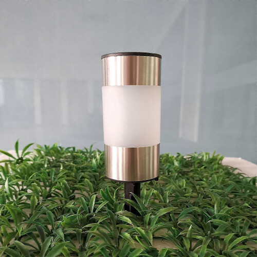 Cold white solar mini courtyard ground plug LED garden light solar plastic light lawn landscape light