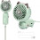 Green Cat Ear Handheld Fan - Foldable, 3 Speeds, USB Rechargeable 1