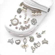 14 pieces of 3D clog sandal accessories (bead necklaces), shoe accessories, cute shoe accessories, suitable compatible with clog sandal bracelet DIY