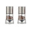 2pcs Manual Salt/Pepper Grinders - Adjustable Ceramic, Stainless Steel 1