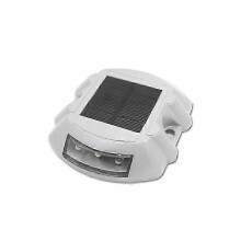 Solar dock lights, solar pathway lights with 6 LEDs, outdoor waterproof lights compatible with garden patio pathways 2 pcs (white normal lights)