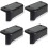 4 Pack Solar Deck Light LED Solar Step Light Waterproof Isolation Light Suitable compatible with Outdoor Step Fence Black Cold Light 1