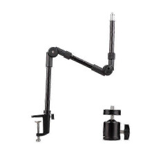Tischlampenstativ, flexible Metallhalterung 1/4"-Schraube Maximale Traglast: 3 kg Mit flexiblem Kugelgelenk Tischklemme Fernbedienung