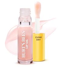 Burt's Bees Lip Oil, Instant Hydration, Nourishes and Softens Lips, Tint Free, High Shine Finish, Responsibly Sourced Jojoba Oil, (Clear Day)