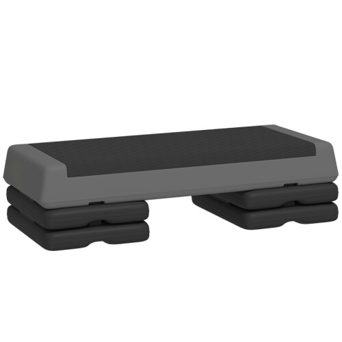 Adjustable Fitness Stepper, Non-Slip, Grey