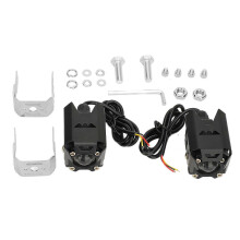 Paar Motorrad LED Scheinwerfer 10W Fern und Abblendlicht Zusatzscheinwerfer Weiß Gelb Beleuchtung IP68 Wasserdicht kompatibel mit Motorrad