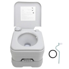 10L 2.6 Gallons Portable Toilet Large Capacity 440 Lbs Camping Travel Air Flush Toilet compatible with Car Boat RV Trips Single Outlet
