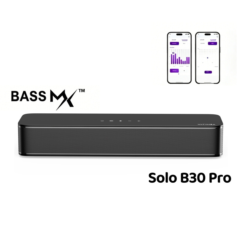 Ultimea 2.1Ch Mini Soundbar For Tv/Pc/Laptop With Built-In Subwoofer, Bluetooth 5.3, App Control, Solo B30 Pro 6978897886011