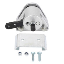Mechanischer Bremssattel und Halterungssatz mit Bremsbelägen, robustes Metall, passend für Manco 9598 9597 Go Kart Fun Cart, silberfarben
