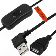 Câble d'alimentation USB pour ventilateur avec interrupteur marche/arrêt, rallonge robuste de 30 cm compatible avec les lampes USB