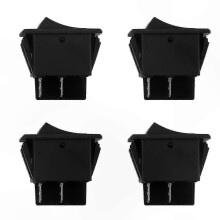 12V 35A Wippschalter, kompatibel mit Kfz LED Nebelscheinwerfern, Armaturenbrett Kippschalter, 4 polig, schwarz