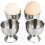 4-Pack Stainless Steel Egg Cups compatible with Duck and Chicken Eggs 1