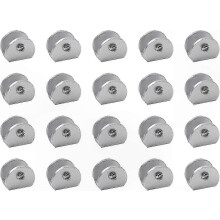 20Pcs Glass Shelf Brackets 4-8mm Clips compatible with Bookcase and Display Shelves