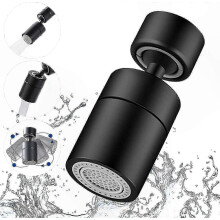 Dubbele modus 360 draaibare kraanbeluchter met bubbelfunctie, geschikt voor keuken en badkamer, 22/24 mm aansluiting.