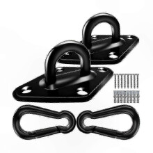 Ganchos colgantes de acero inoxidable de alta resistencia, paquete de 2 pernos de ojo M10 compatibles con hamacas, sillas colgantes y uso en jardín.