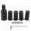 Black Universal Shift Knob Adapter 12X1.25mm compatible with Non-Threaded Gear Shifters 1