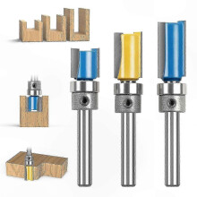 Carbide Straight Bit compatible with Wood Flush Finishing, 3 1/4" Cutting Diameter