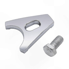 Chrome Steel Distributor Clamp compatible with V8 V6 Engines 265 283 305 307 327 350 SBC BBC Silver Finish