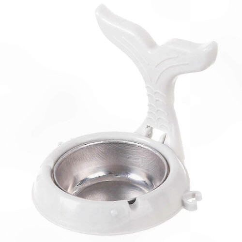 Foldable Lidless Ashtray compatible with Bathroom, Bedroom, and Car Use - White