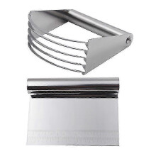 Dough Scraper/cutter/chopper Set Stainless Steel Powder Blender Pastry Cutter with Measuring Scale yu