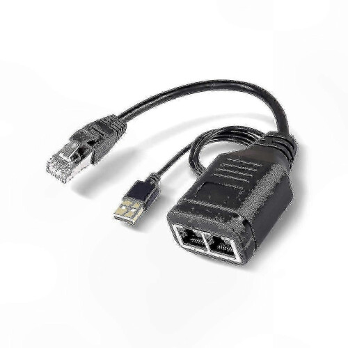 2-Port RJ45 Ethernet Splitter Adapter, Gigabit Network Sharing Solution compatible with Multi-Device Connectivity