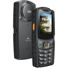 (Black) AGM M7 Unbreakable Portable Telephone, Senior 4G Mobile Phone, 2500 mAh Battery, 2GB + 16GB-Black