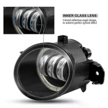 Juego de 2 luces LED antiniebla tipo ojo de ángel para parachoques delantero de coche, compatibles con Nissan NP300 Navara (D23) 2014-2020.