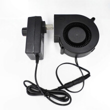 Schwarzer DIY Haartrockner Ventilator mit Kühlfunktion, 97 x 33 mm, Wechselstrom 110 V/220 V