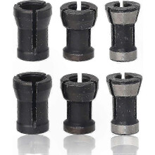 6-Piece HSS Collet Chuck Set with Adapter compatible with Accurate Machining Operations