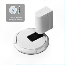 Heavy Duty Magnetic Door Stopper in White with Stainless Steel Base compatible with Invisible Installation