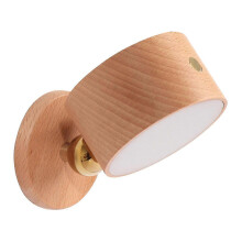 Wooden Magnetic Wall Sconce – 360 USB Rechargeable LED Night Light