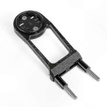Soporte GPS de aluminio para bicicleta con adaptador GoPro, compatible con ciclocomputadores y cámaras de acción.