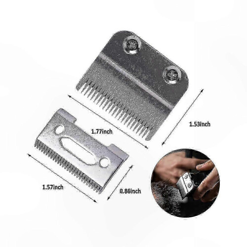 Adjustable Carbon Steel Replacement Blades compatible with Hair Clippers, 2-Pack 1