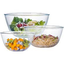 3-teiliges Rührschüssel-Set aus Borosilikatglas (1, 2,5, 4,2 qt)