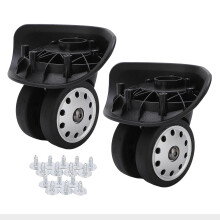1 par de ruedas porosas A88 para maletas, repuesto para equipaje, compatibles con maletas de viaje de gran tamaño, color negro.