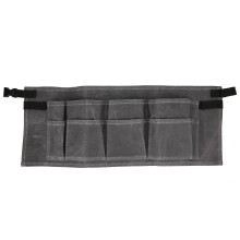 Wasserdichte Werkzeugtasche aus Nasswachs-Canvas mit mehreren Fächern, geeignet für Gartenarbeit und Holzbearbeitung.