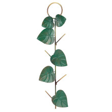45 cm Vogelfutterhaus für den Außenbereich, tragbar, zum Aufhängen, für Kolibris, mit grünen Blättern, zur Gartendekoration